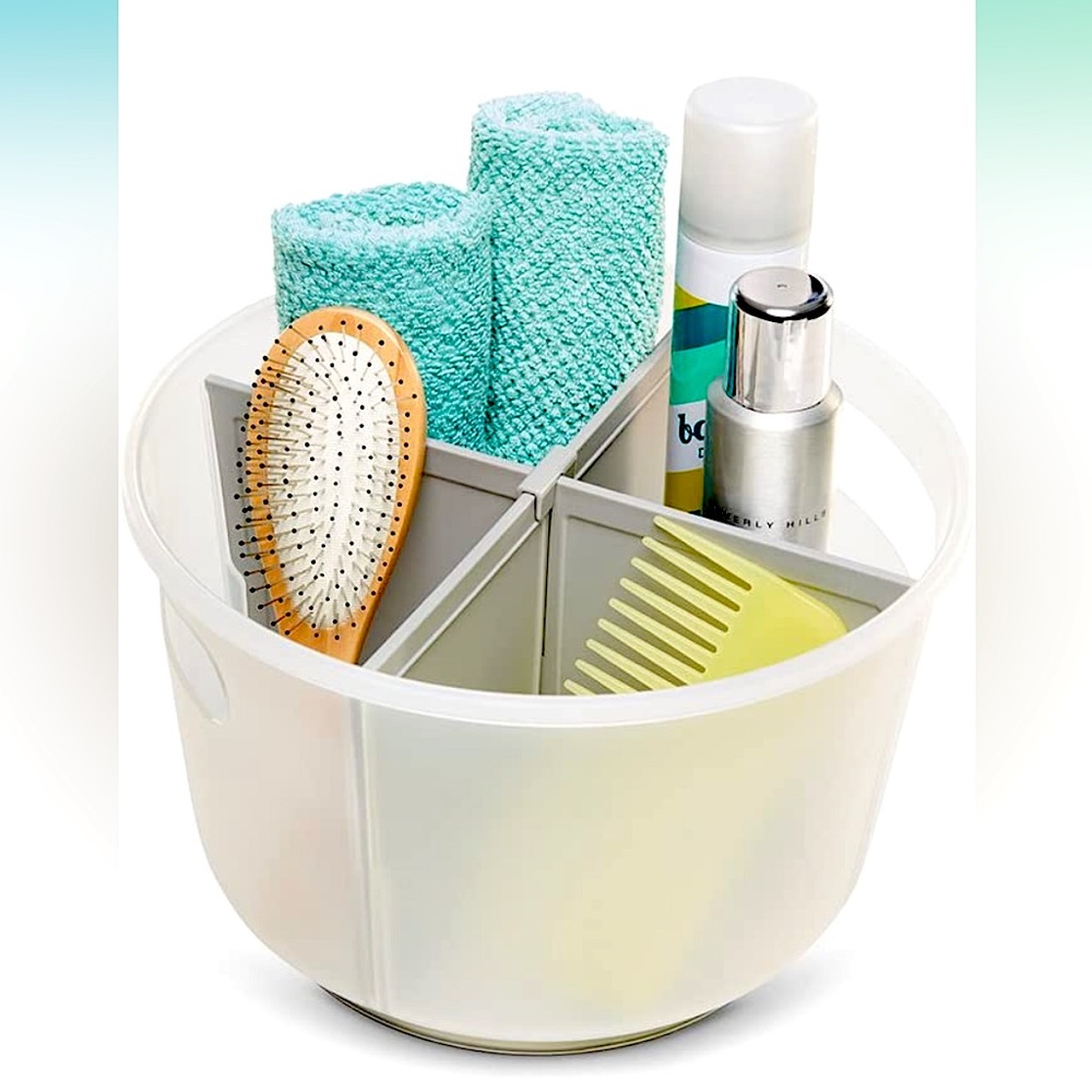Divided Tote Frost/Gray - Madesmart 🫧 Bath Storage Makeup Cabinet Organizer
